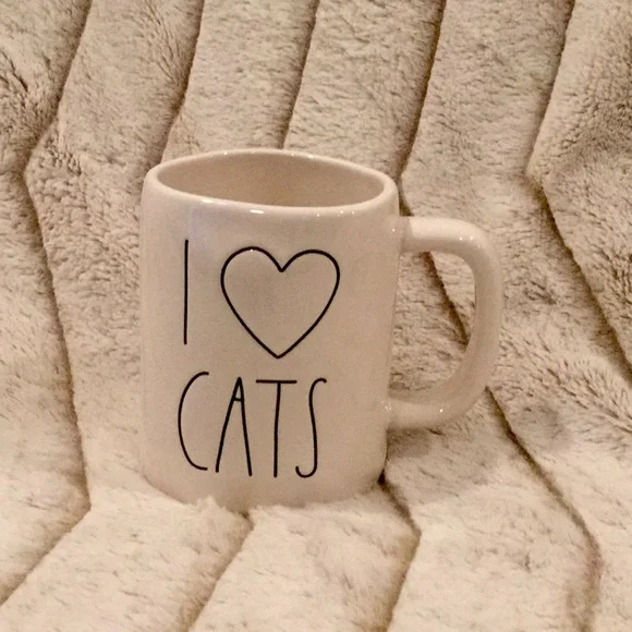 🔥 NWT 🐱 Rae Dunn I LOVE CATS Mug 🐈 Heart ❤️ - Picture 7 of 9